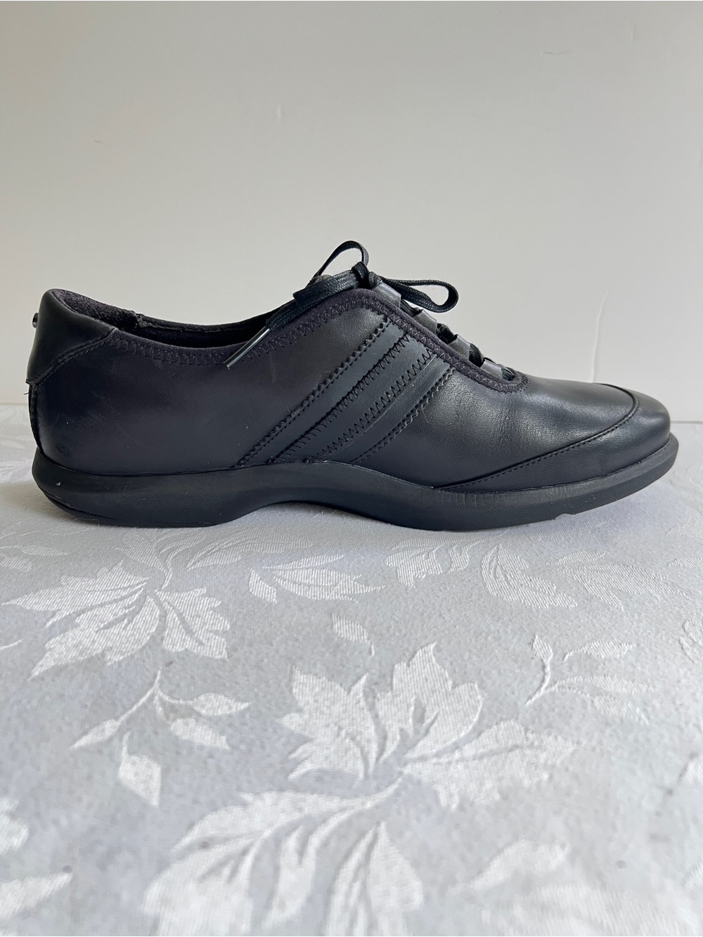 Rockport Adiprene by Adidas Black Leather Lace Up Comfort Shoes Size 8